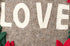 Handmade Pillow in Hand Felted Wool - LOVE Wreath on Gray - 20" - ARCADIA HOME